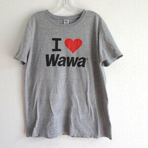 Wawa Vintage T-Shirt Men's Size L Gray Short Sleeve Logo